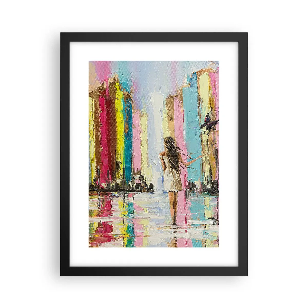 Plakat i sort ramme - Følg mig - 30x40 cm
