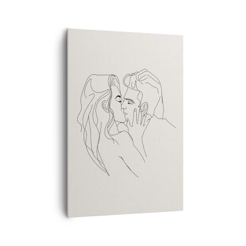 Lærredstryk - Billede på lærred - Forviklet i følelser - 70x100 cm