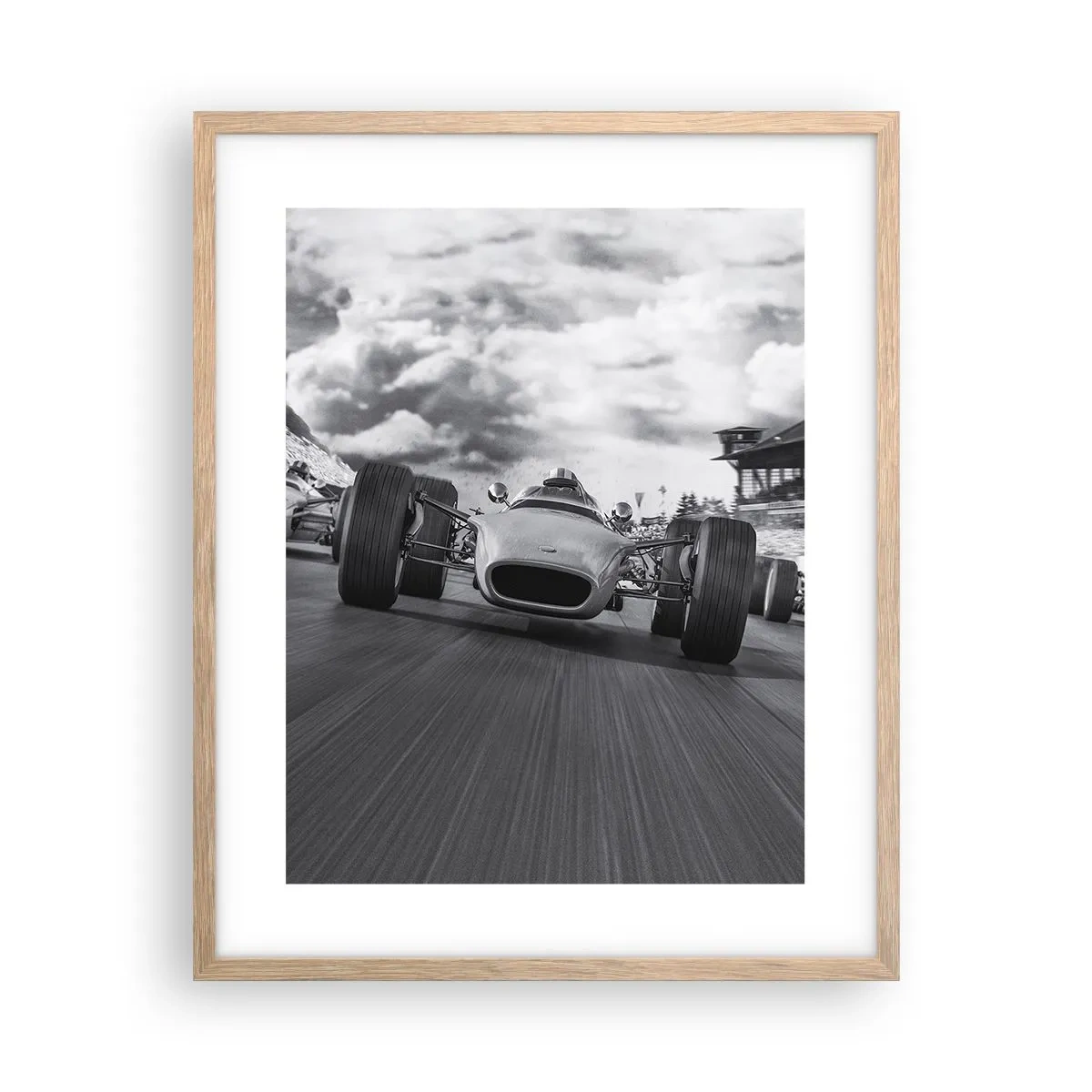 Plakat i ramme af lyst egetræ - Der er kraft! - 40x50 cm