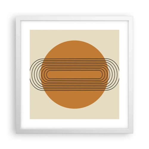 Plakat i hvid ramme - Den perfekte plan - 40x40 cm