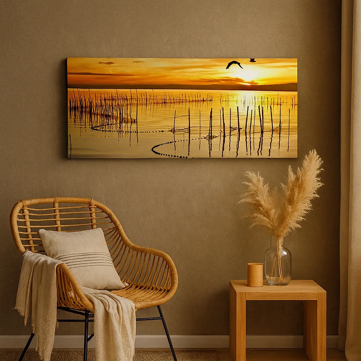 Lærredstryk - Billede på lærred - I fiskeriet - 30x30 cm