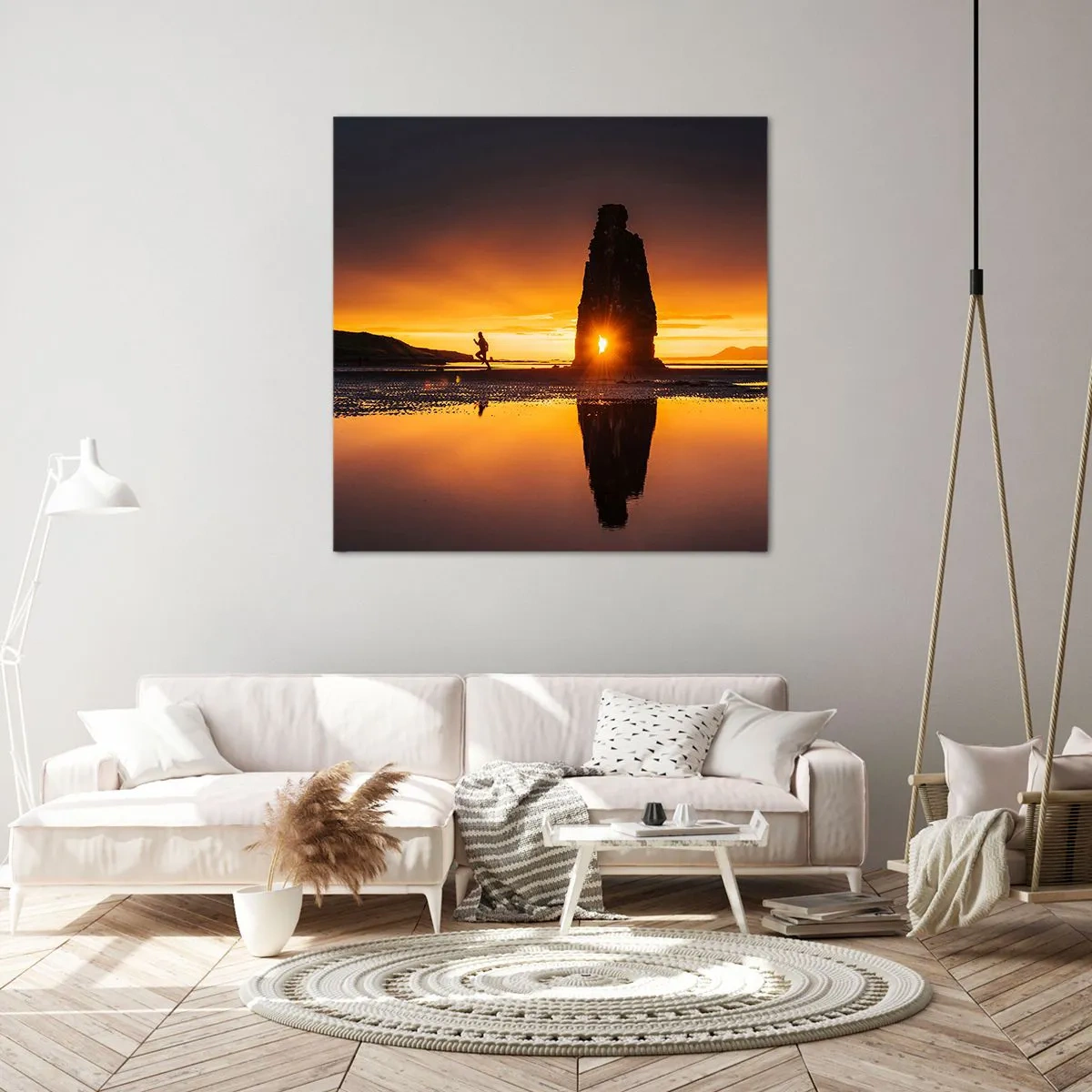 Lærredstryk - Billede på lærred - Kun dig og naturen - 70x70 cm