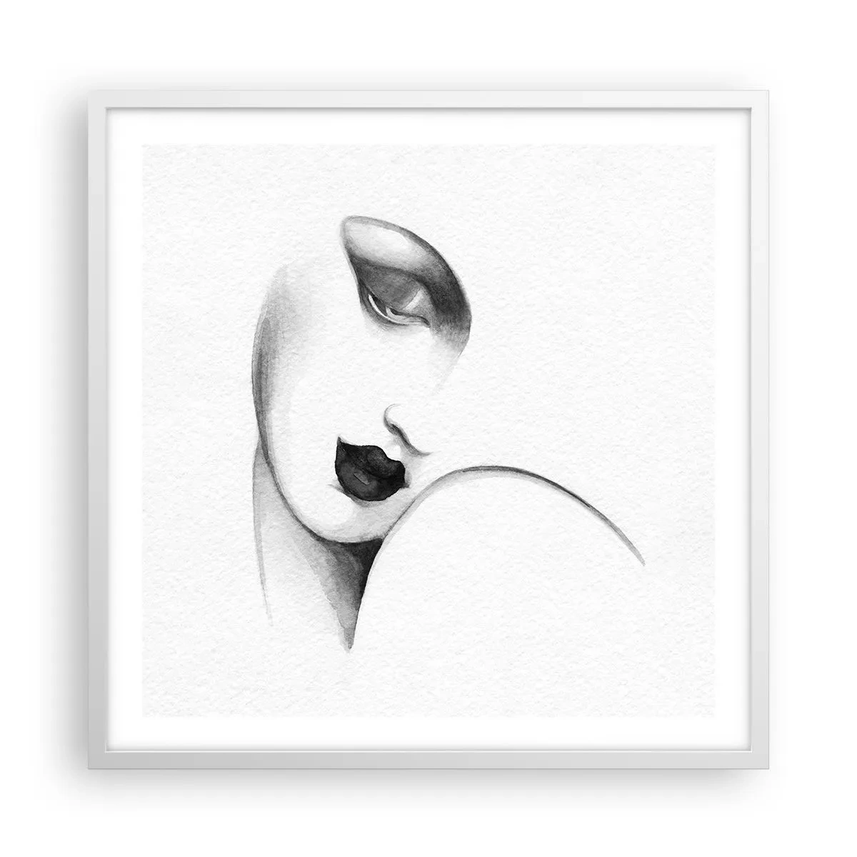 Plakat i hvid ramme - I Lempickas stil - 60x60 cm