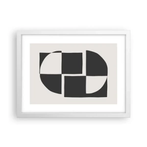Plakat i hvid ramme - Antitese - syntese - 40x30 cm