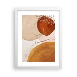 Plakat i hvid ramme - Rundhed og bevægelse - 30x40 cm