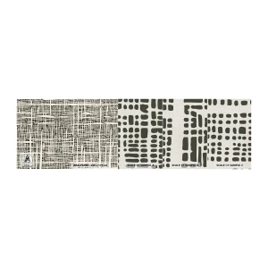 Prøve Fototapet Premium Canvas - En sammensætning vævet - Abstraktion, Grafik, Stykke - 100x30 cm