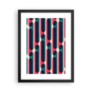 Plakat i sort ramme - Indad og fremad - 30x40 cm