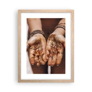 Plakat i ramme af lyst egetræ - En gave til dig - 30x40 cm