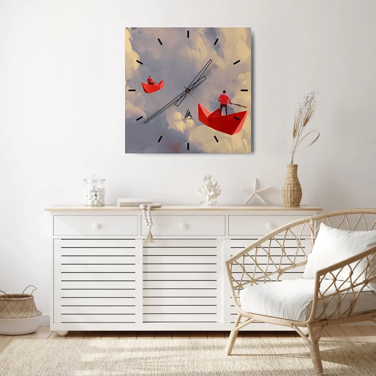 Vægur, Uret - Drømmernes ekspedition - 40x40 cm