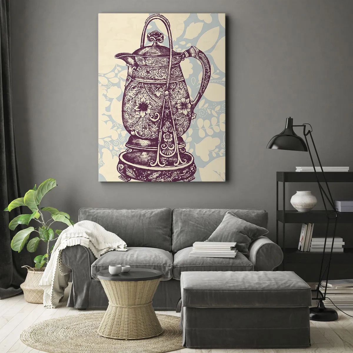 Lærredstryk - Billede på lærred - Skønheden i hverdagslivet - 80x120 cm