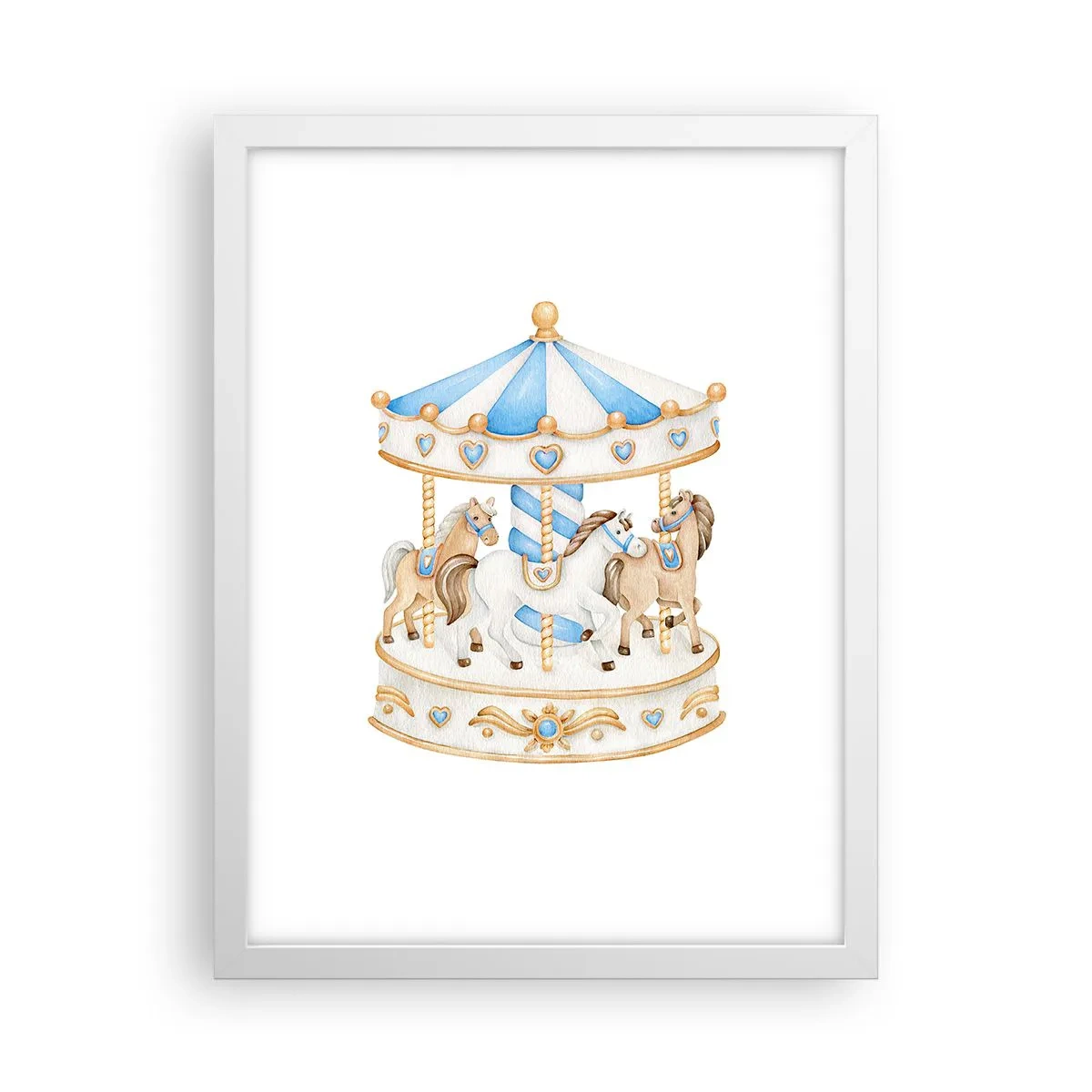 Plakat i hvid ramme - Sød barndom - 30x40 cm
