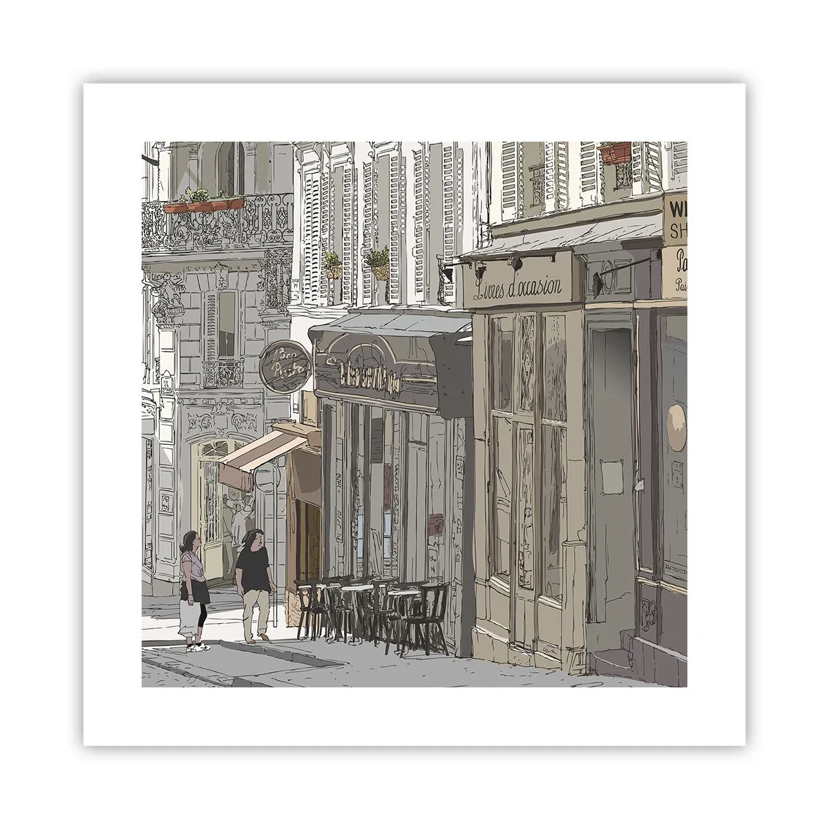 Plakat - Byens glæder - 40x40 cm