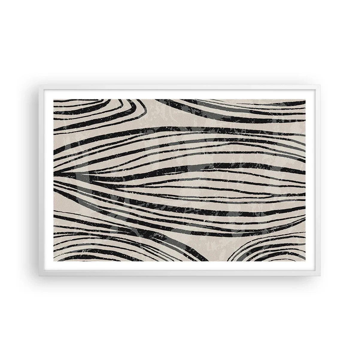Plakat i hvid ramme - Et spild af linjer - 91x61 cm