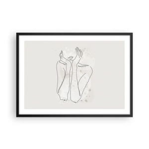 Plakat i sort ramme - En drømmende stund - 70x50 cm