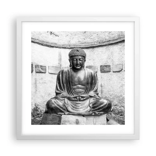 Plakat i hvid ramme - Ved fredens kilde - 40x40 cm