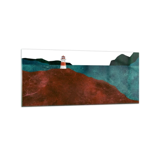 Billede på glas - Med blikket rettet mod havet - 120x50 cm