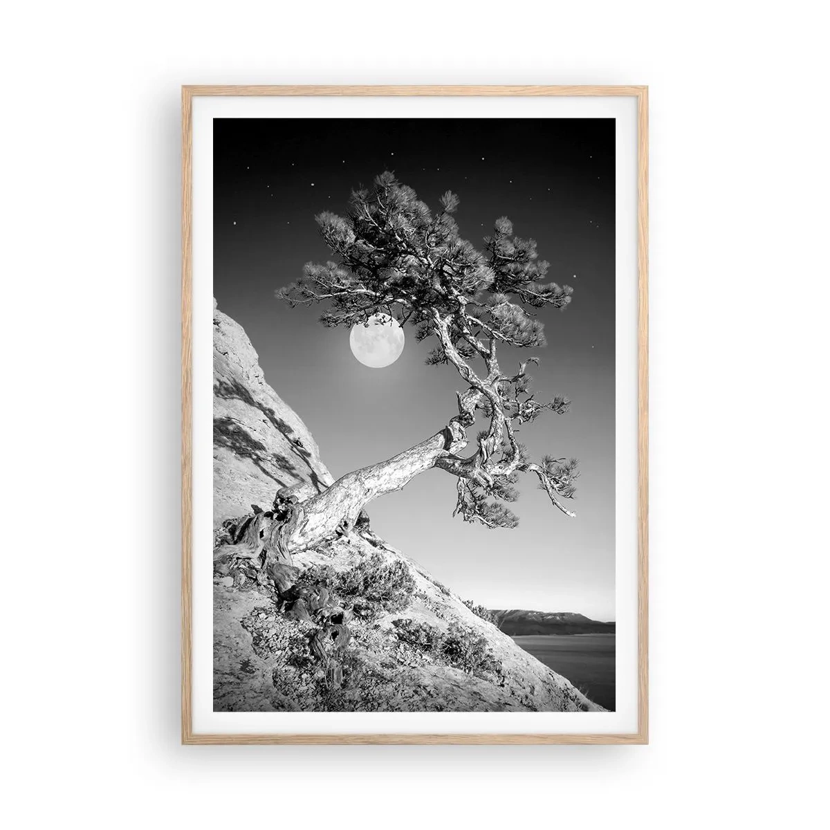 Plakat i ramme af lyst egetræ - Den sejrrige kriger - 70x100 cm