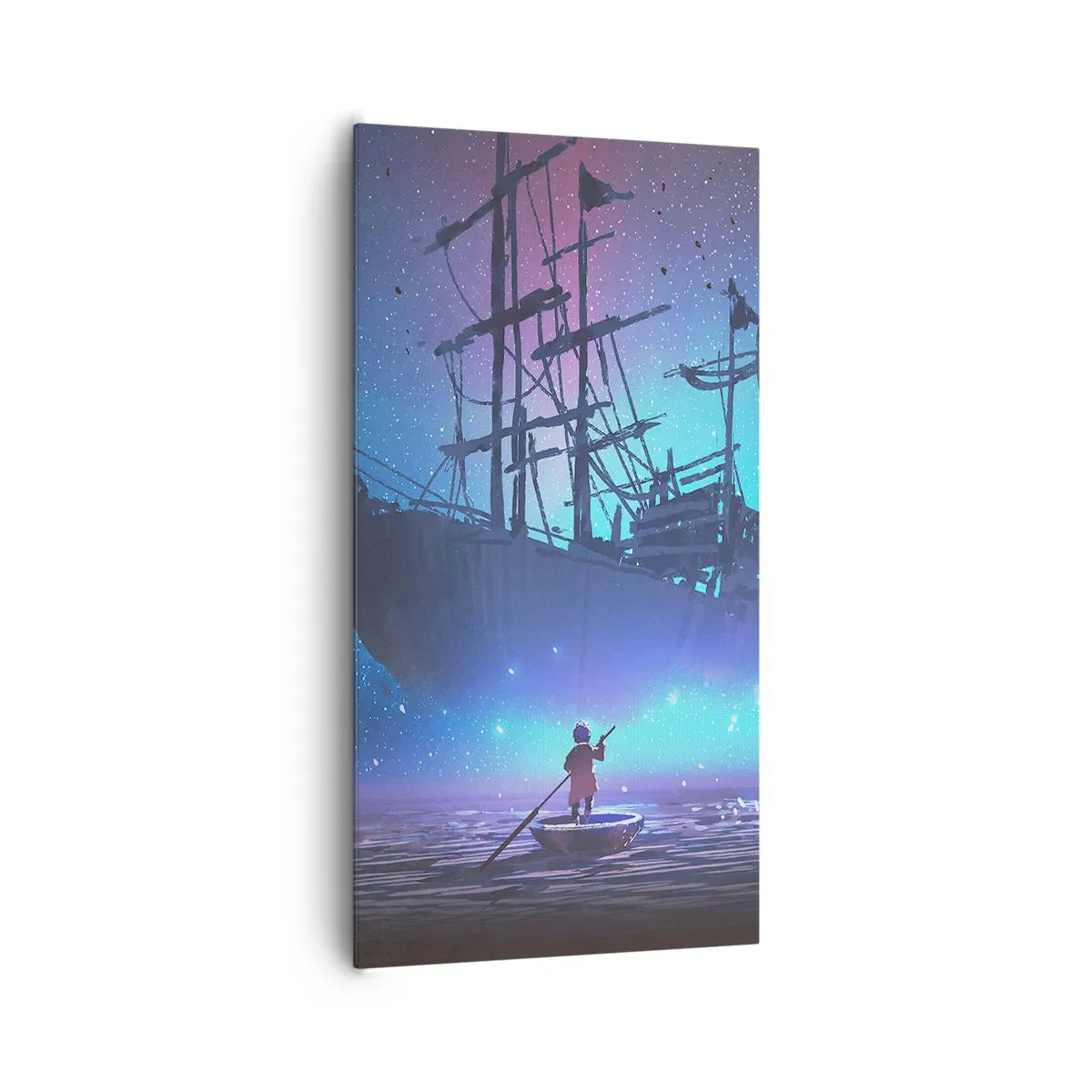 Lærredstryk - Billede på lærred - Et møde med myten om havet - 65x120 cm