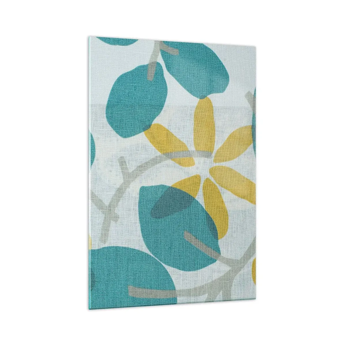 Billede på glas - Blandt azurblå blade - 70x100 cm