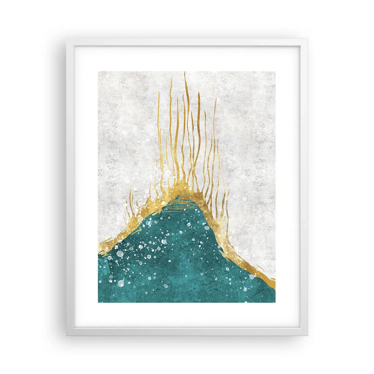 Plakat i hvid ramme - Gyldent tidevand - 40x50 cm