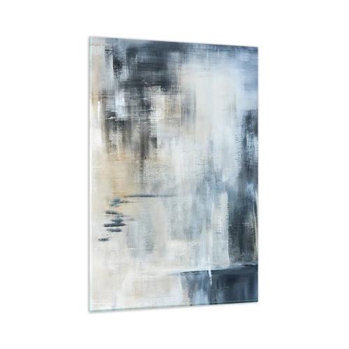 Billede på glas - Bag et slør af blåt - 80x120 cm