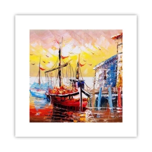 Plakat - Glædelig tilbagevenden - 30x30 cm