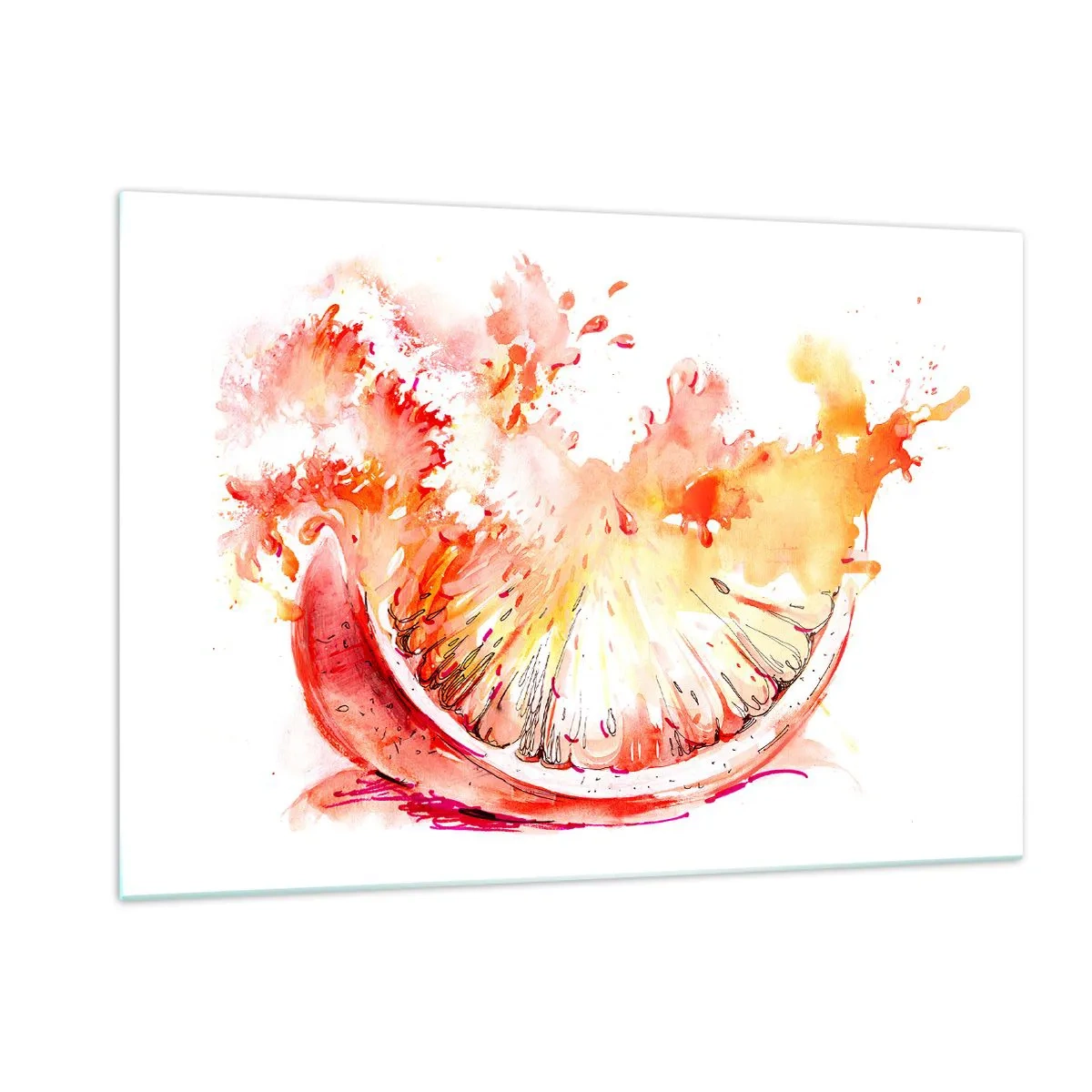 Billede på glas - Saftig forfriskning - 120x80 cm