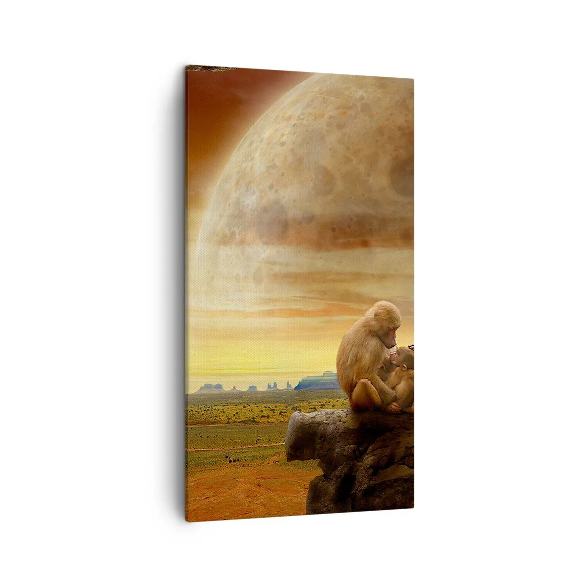 Lærredstryk - Billede på lærred - Kærlighed overalt den samme - 45x80 cm