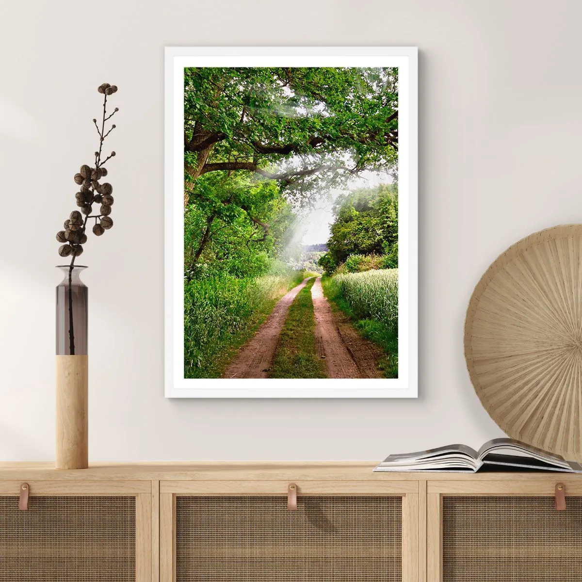 Plakat i hvid ramme - Et in Arcadia ego - 50x70 cm