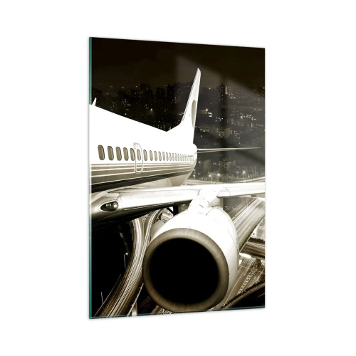 Billede på glas - Stiger ind i natten - 50x70 cm