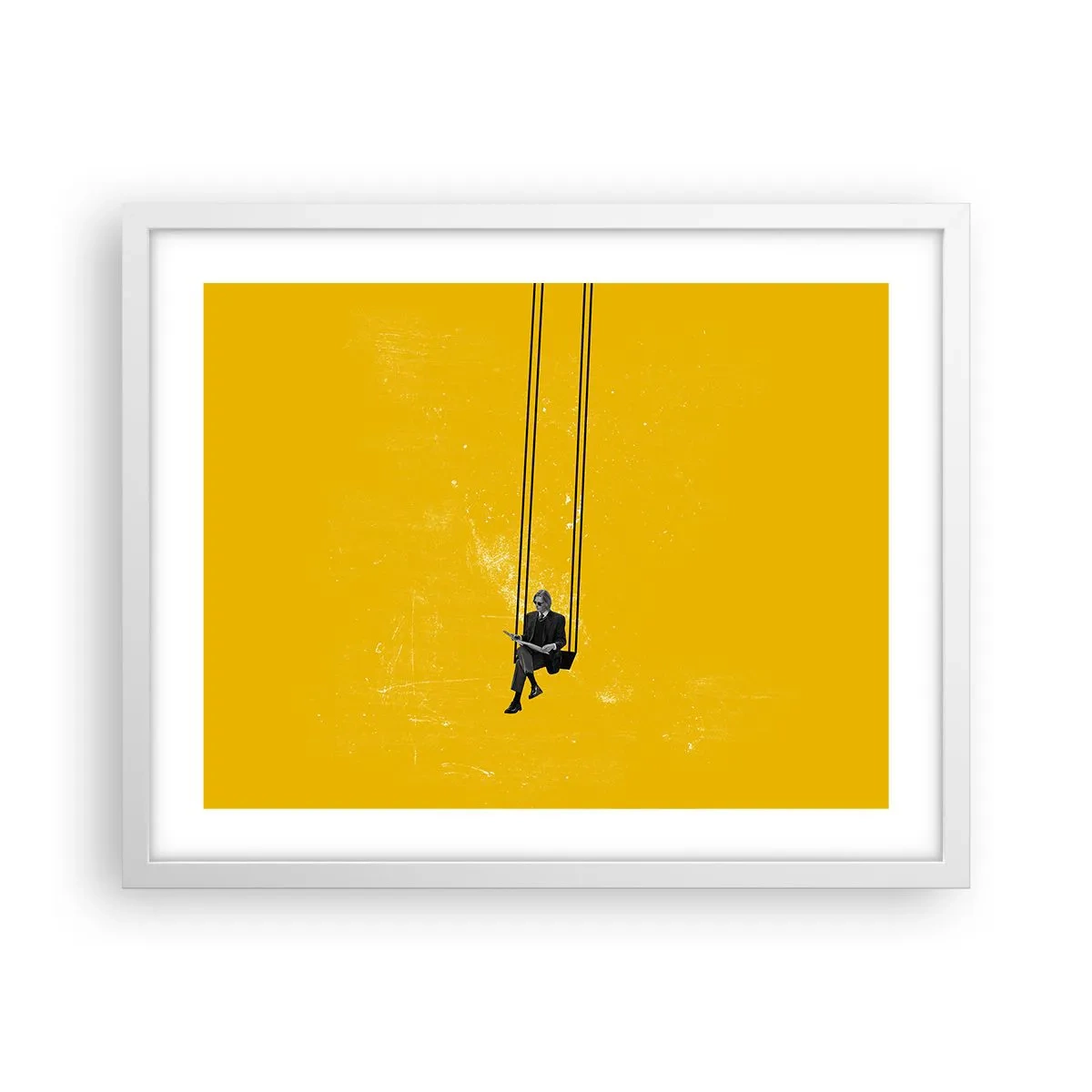 Plakat i hvid ramme - En dag som alle andre - 50x40 cm