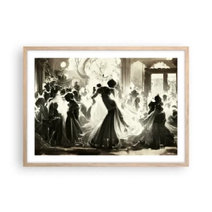 Plakat i ramme af lyst egetræ - Den store maskerade - 70x50 cm
