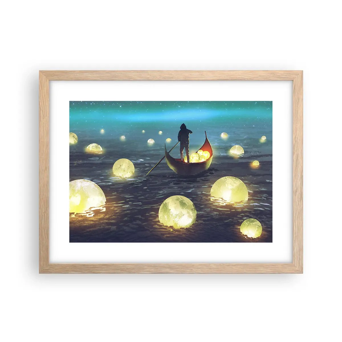 Plakat i ramme af lyst egetræ - Ting, som filosoffer aldrig har drømt om - 40x30 cm