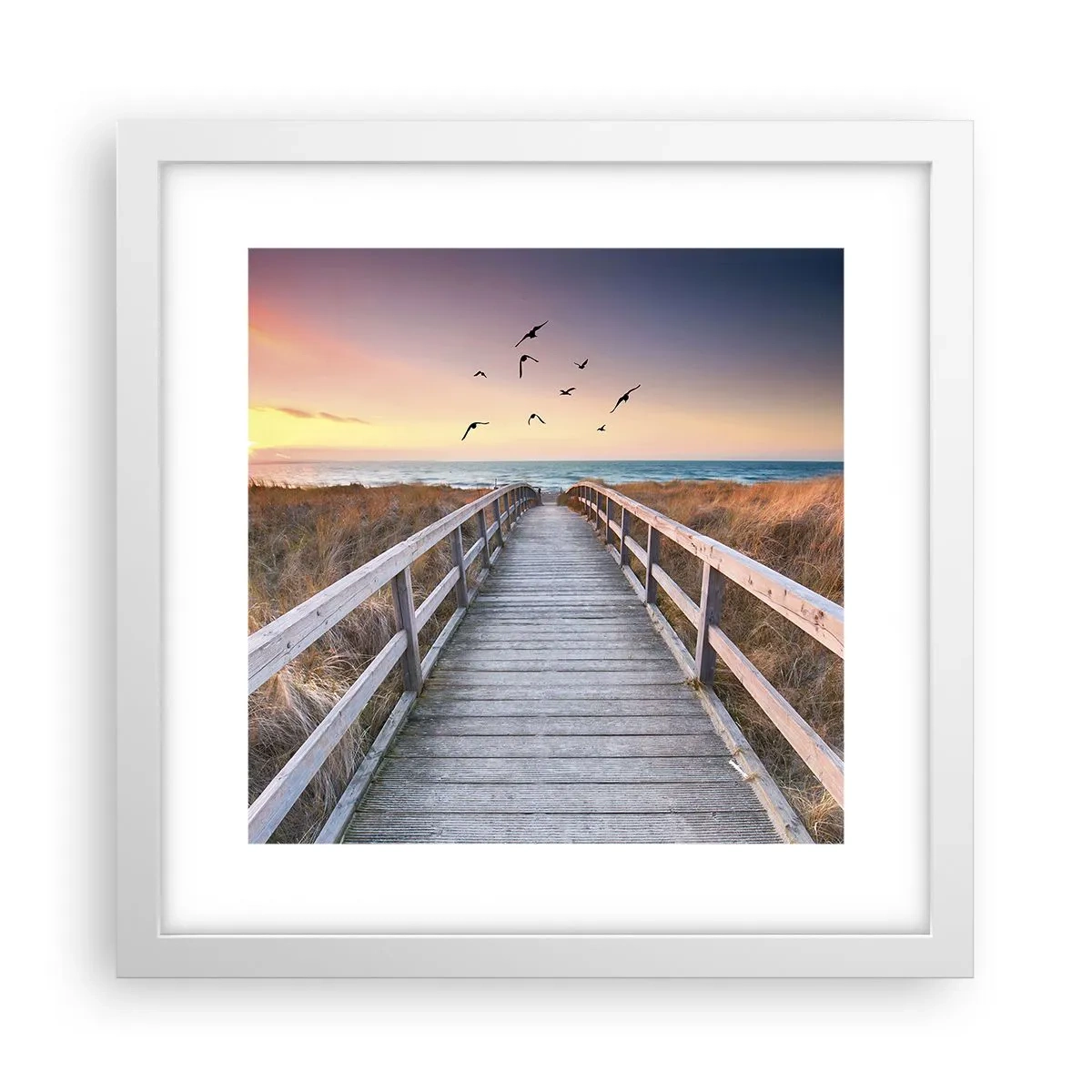 Plakat i hvid ramme - Rummet med højder - 30x30 cm