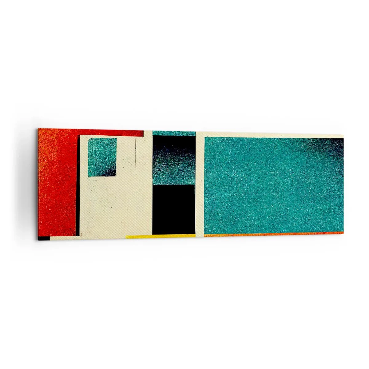 Lærredstryk - Billede på lærred - Geometrisk abstraktion - god energi - 160x50 cm