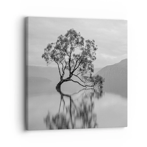 Lærredstryk - Billede på lærred - Der findes et land - 30x30 cm