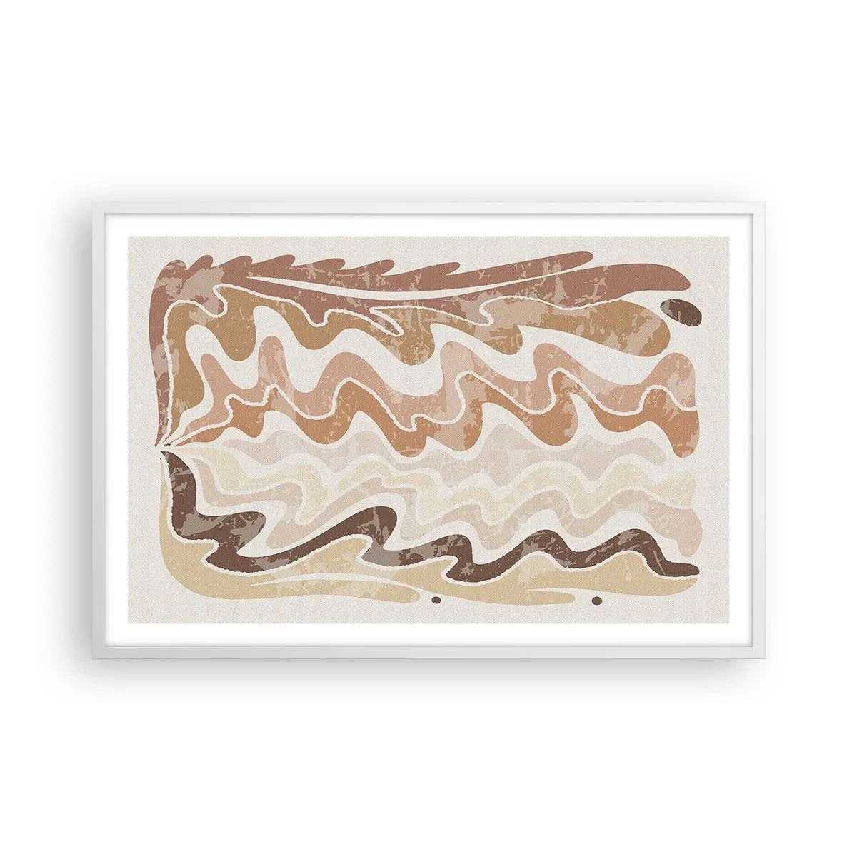 Plakat i hvid ramme - God energi - gode følelser - 91x61 cm