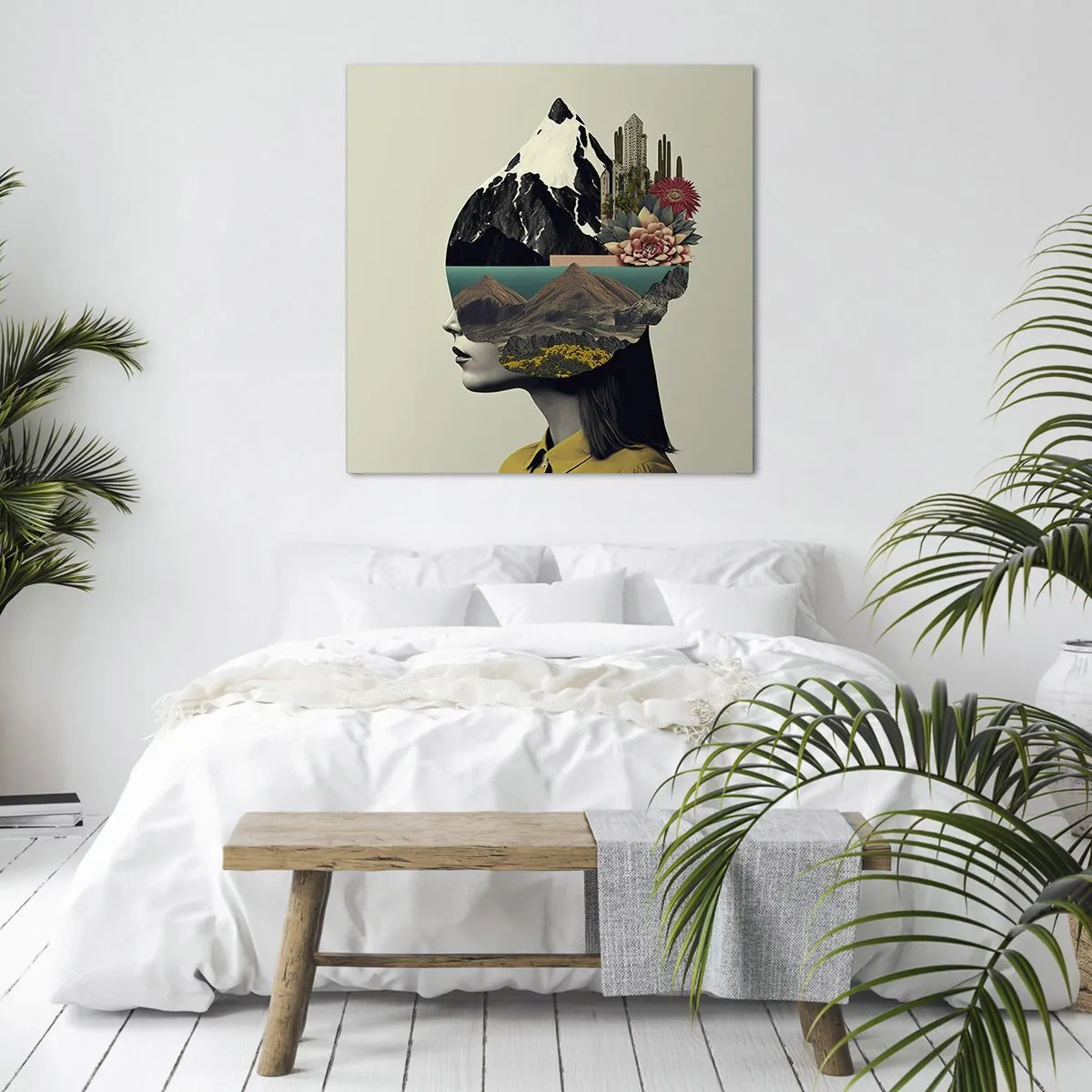 Lærredstryk - Billede på lærred - Kvinden - altid et mysterium - 70x70 cm