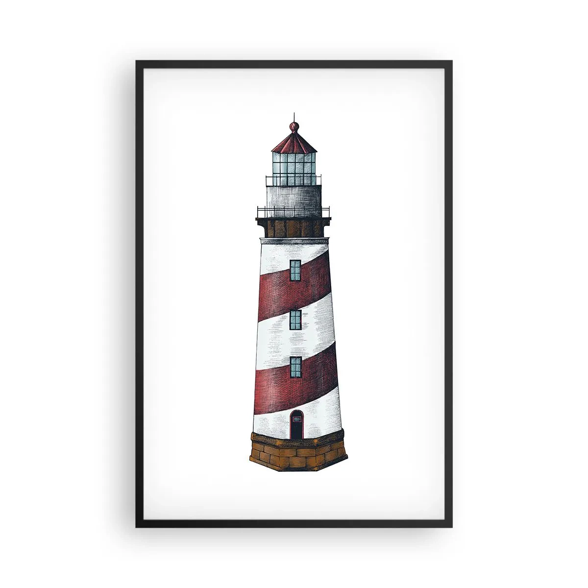 Plakat i sort ramme - Altid på vagt - 61x91 cm