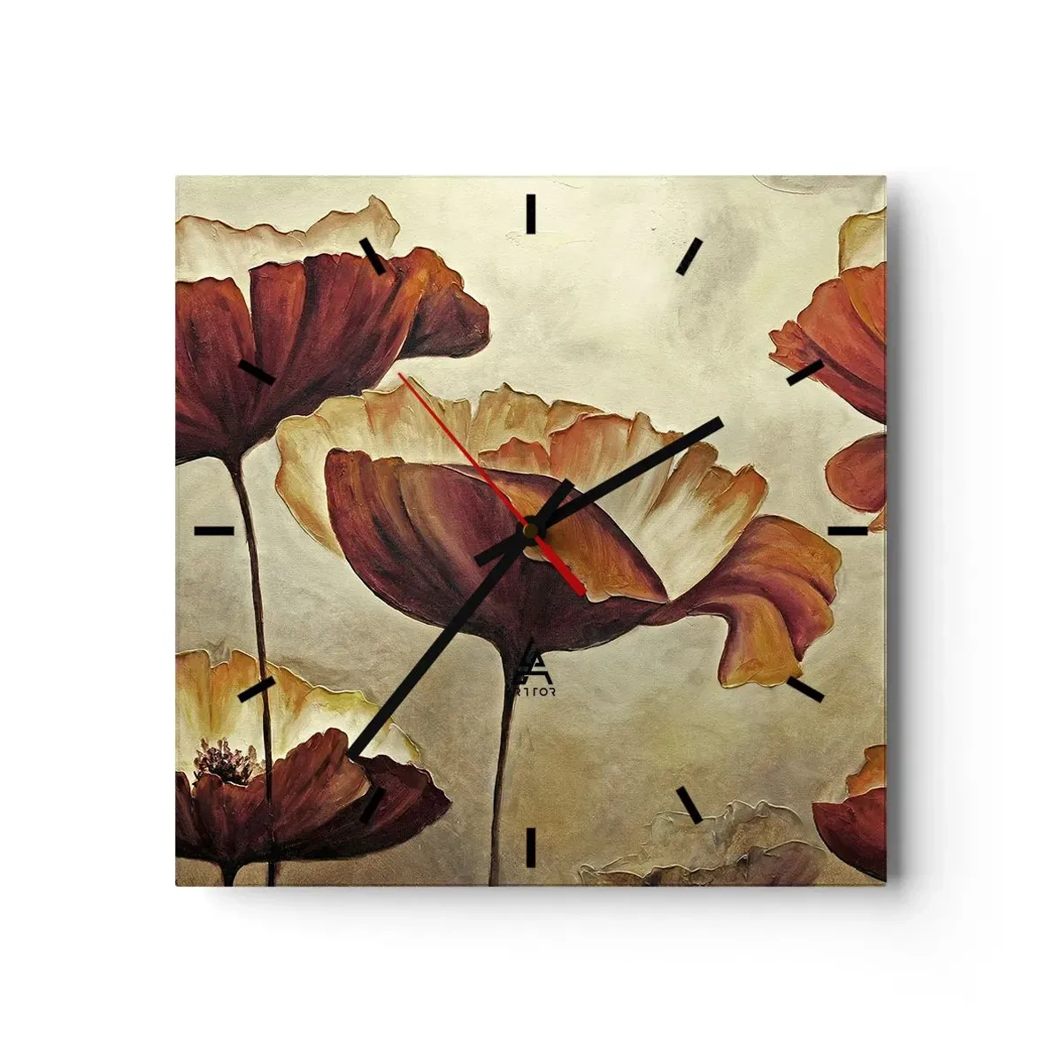 Vægur, Uret - Marker - 40x40 cm