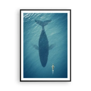Plakat i sort ramme - Møde på havet - 70x100 cm