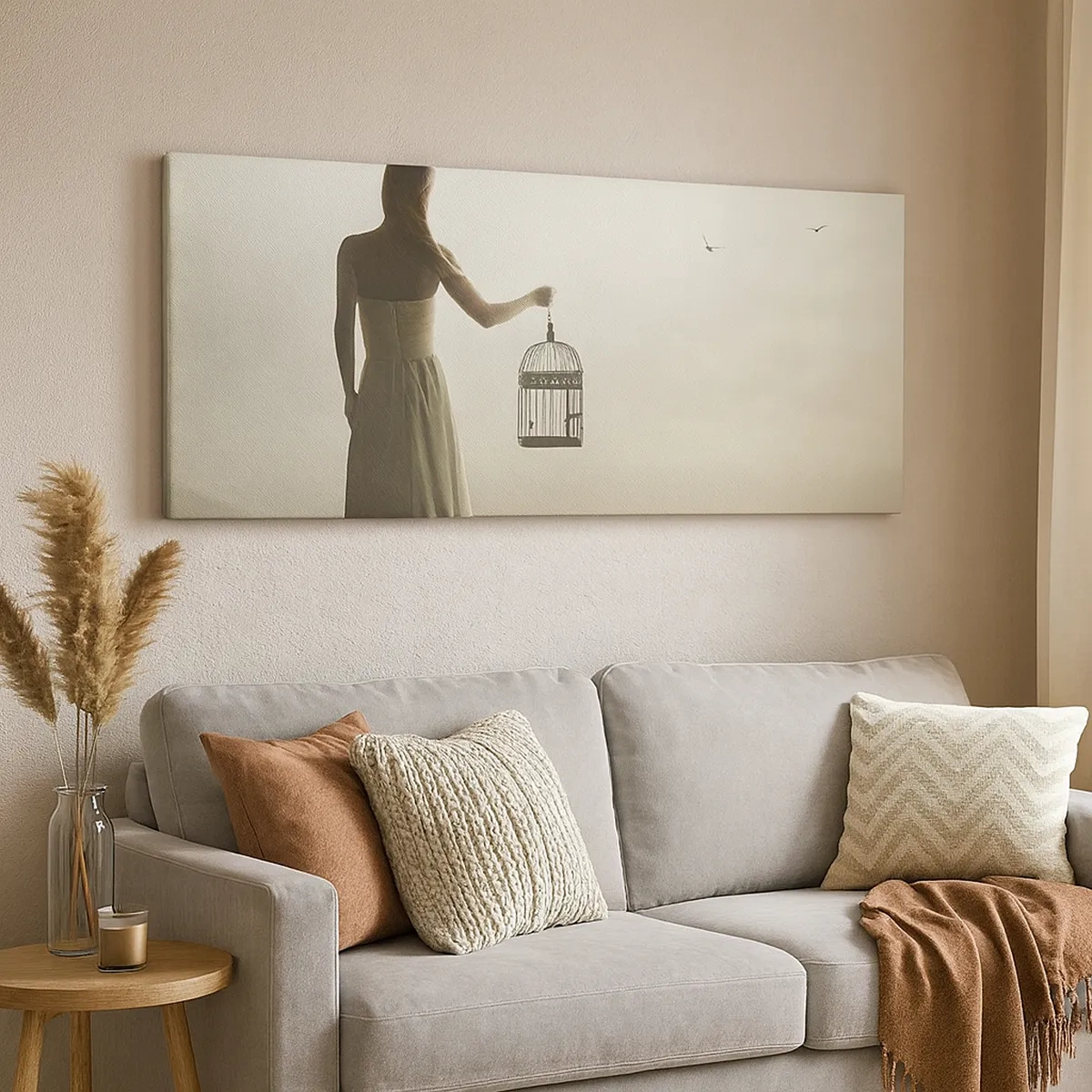 Lærredstryk - Billede på lærred - Vær fri - 30x30 cm