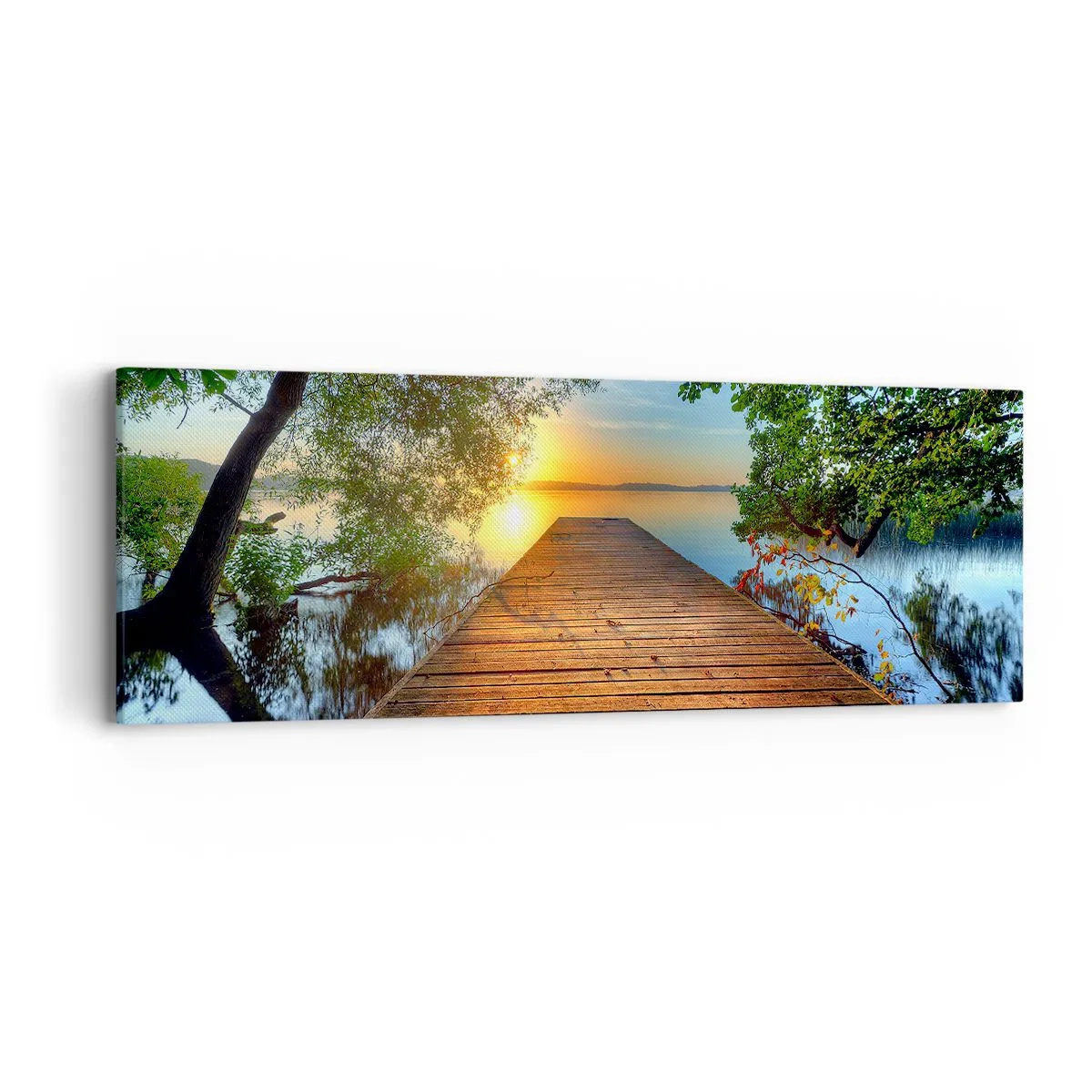 Lærredstryk - Billede på lærred - Tag dig god tid, sæt dig ned - 90x30 cm