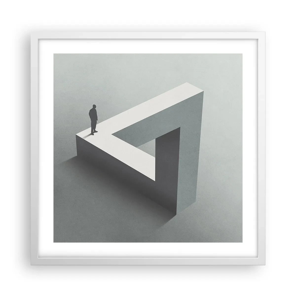 Plakat i hvid ramme - Og dog er det muligt - 50x50 cm