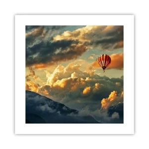 Plakat - Jeg går, fordi jeg vil - 40x40 cm