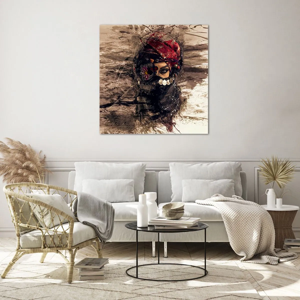 Billede på glas - Foruroligende for at sige det mildt - 60x60 cm