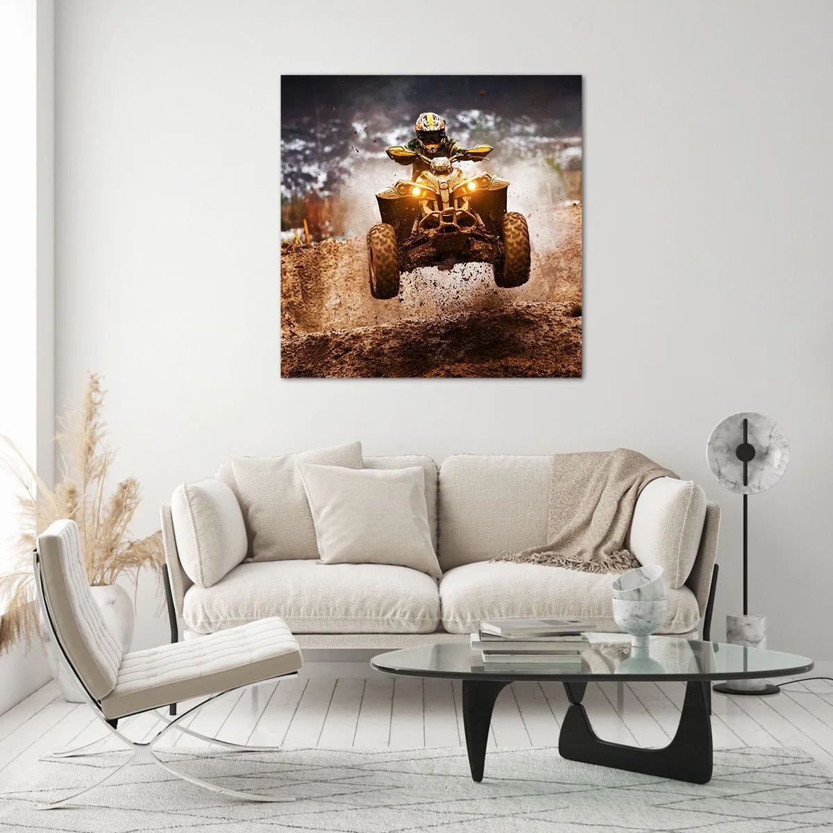 Billede på glas - No risk no fun - 30x30 cm