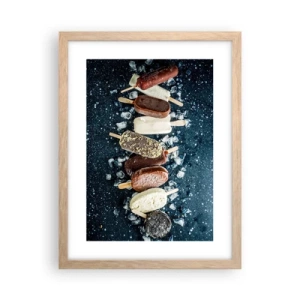 Plakat i ramme af lyst egetræ - En smag af varm sommer - 30x40 cm