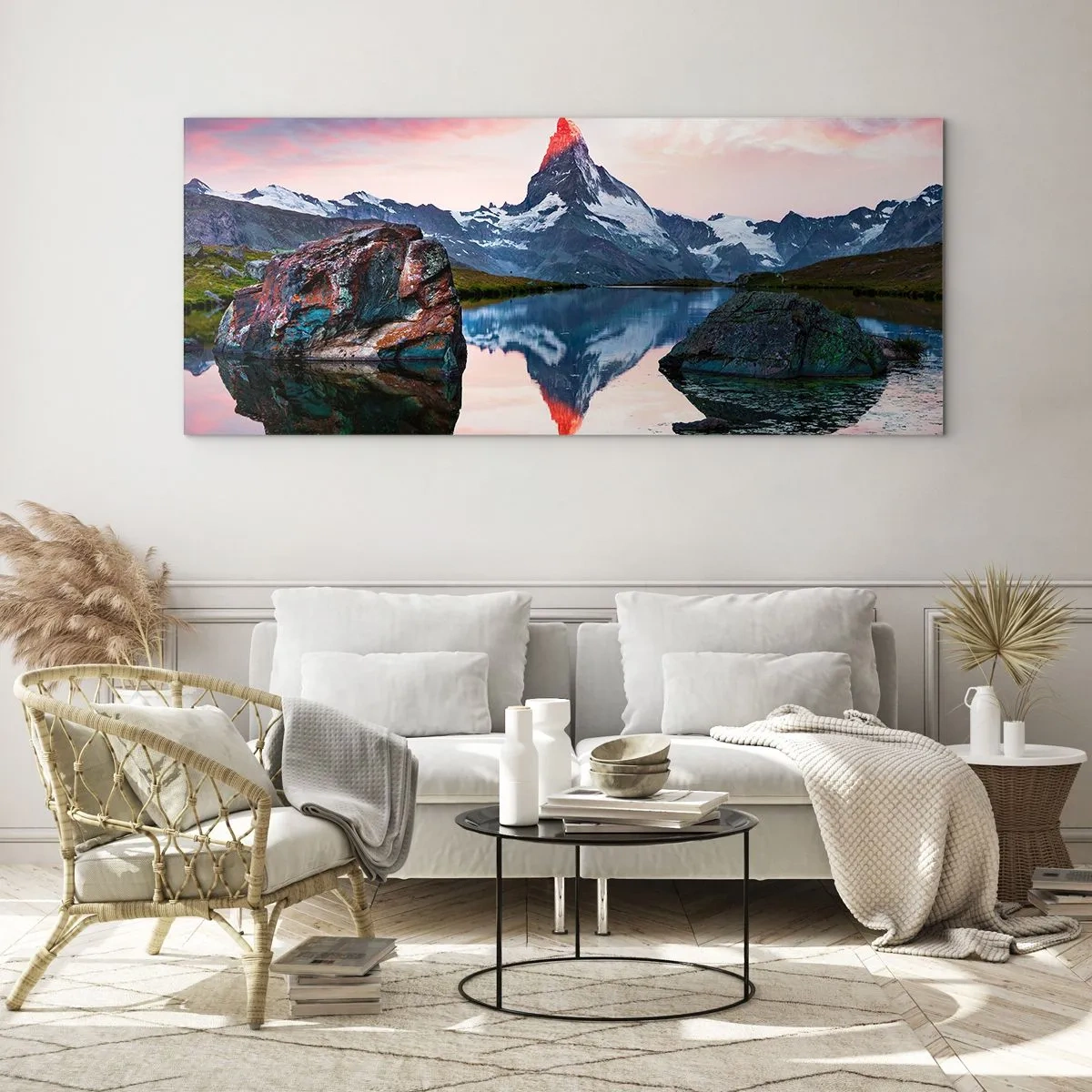 Billede på glas - Bjergenes hjerte er varmt - 120x50 cm