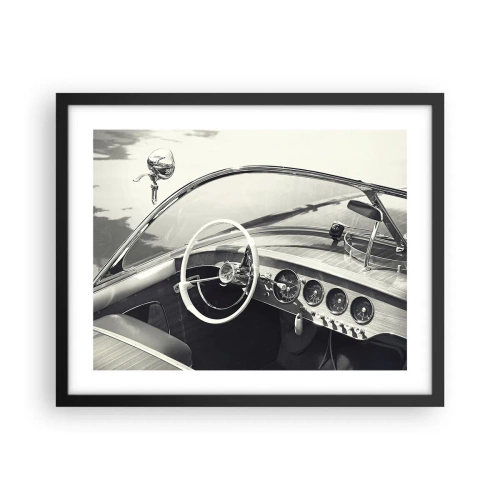 Plakat i sort ramme - Vejr for de rige - 50x40 cm